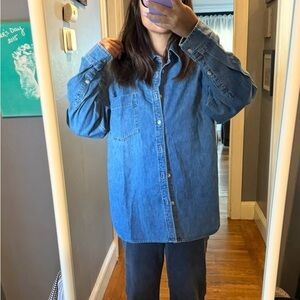 Aritzia 80s comfy denim shirt